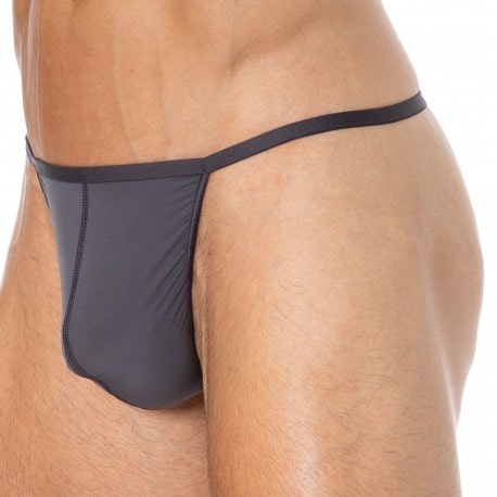 HOM Temptation Plume Thong - Charcoal