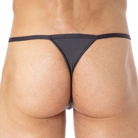 HOM Temptation Plume Thong - Charcoal