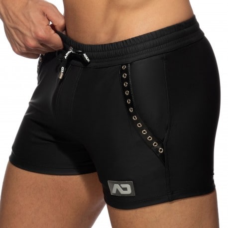 AD Fetish Rub Tape Sports Shorts - Black