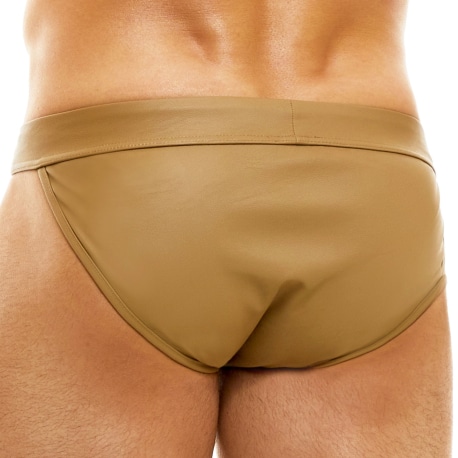 Modus Vivendi Leather Legacy Tanga Briefs - Camel