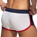 Addicted Mix Microfiber Shorts - White