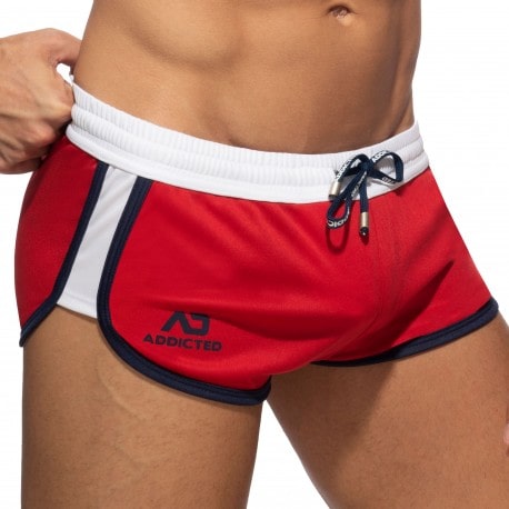 Addicted Mix Microfiber Shorts - Red