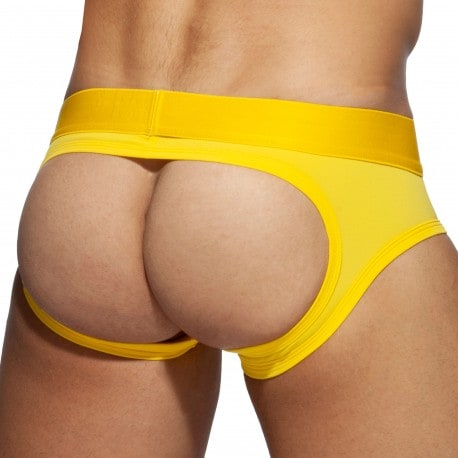 AD Fetish Bottomless Fetish Briefs - Yellow