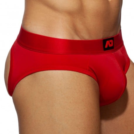 AD Fetish Bottomless Fetish Briefs - Red