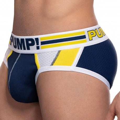 Pump! Sportboy Recharge Briefs - Navy - Yellow