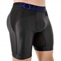 Rounderbum Workout Padded Long Boxer Briefs - Black