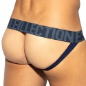 ES Collection Jock Strap Bikini Recycled Rib Bleu Marine