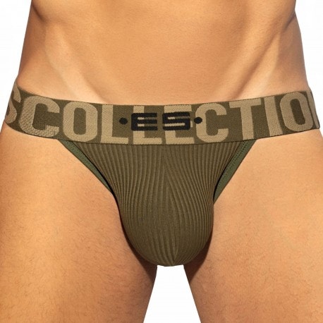 ES Collection Recycled Rib Jock - Khaki