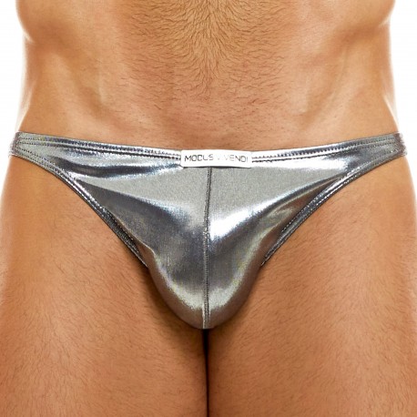 Modus Vivendi King Cheetah Low Cut Briefs - Monochrome Gunmetal