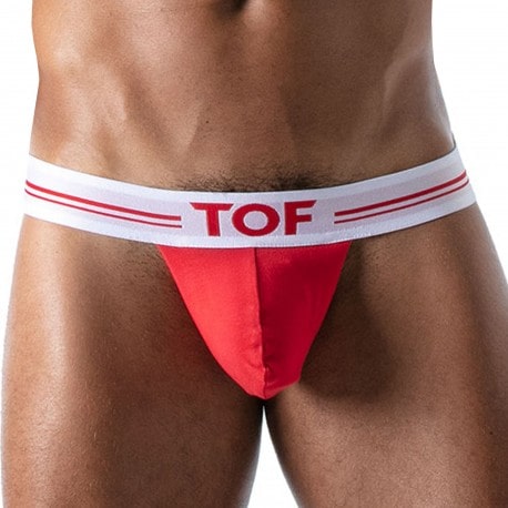 TOF Paris French Cotton Backless Thong - Red