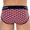 Garçon Français Geometric Cotton Briefs -  Navy