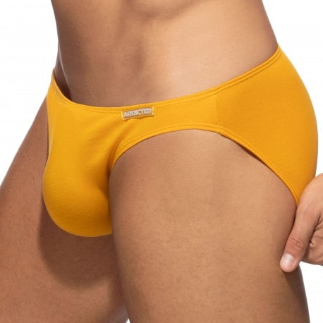 Addicted Bikini Cotton Briefs - Mustard