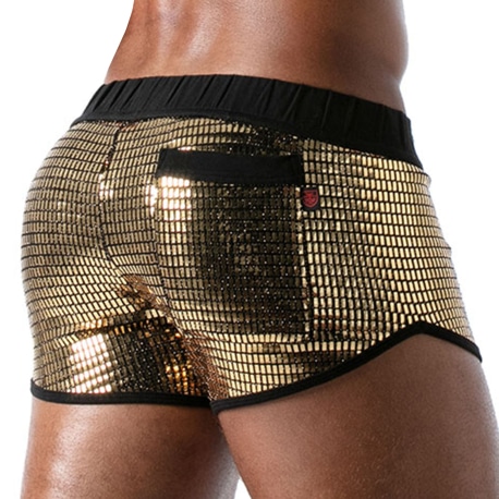 TOF Paris Star Mini Shorts - Gold