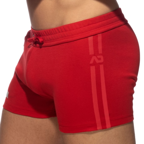 Addicted Zip Pocket Sport Shorts - Red