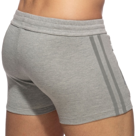 Addicted Zip Pocket Sport Shorts - Heather Grey