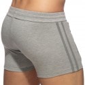 Addicted Short Sport Poche Zippée Gris Chiné