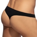 Addicted Cotton Thong - Black