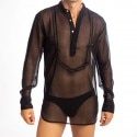 L'Homme invisible Chemise Tunique Chantilly Noire