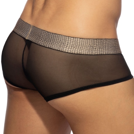 Addicted Snake Net Trunks - Black - Gold