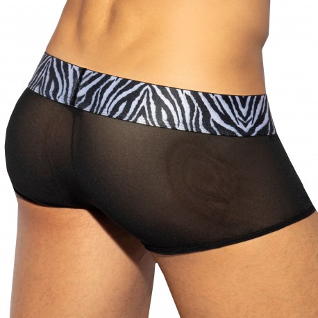 Zebra C-Trough Push Up Trunks - Black