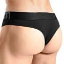 Rounderbum Package Cotton Thong - Black