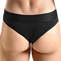 Rounderbum Package Cotton Thong - Black