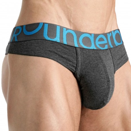 Rounderbum Package Cotton Thong - Charcoal