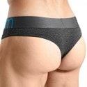 Rounderbum Package Cotton Thong - Charcoal