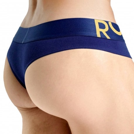 Rounderbum Package Cotton Thong - Navy