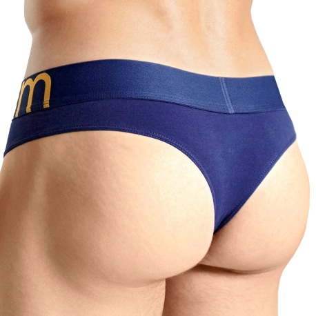 Rounderbum Package Cotton Thong - Navy