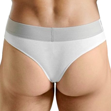 Rounderbum Package Cotton Thong - White