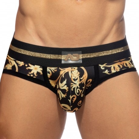 Addicted Versailles Golden Briefs - Black