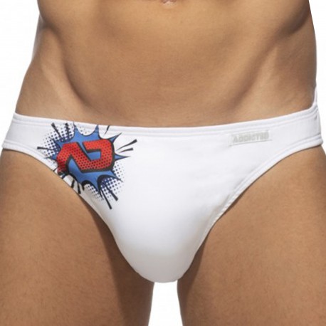 Addicted OMG Swim Briefs - White