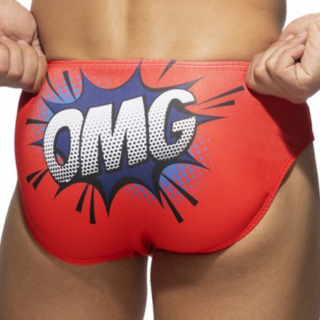 Addicted OMG Swim Briefs - Red