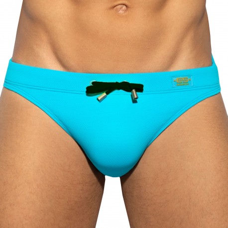 ES Collection Pique Swim Briefs -Turquoise