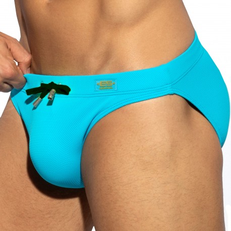 ES Collection Pique Swim Briefs -Turquoise