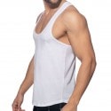 Addicted U-Neck Cotton Tank Top - White