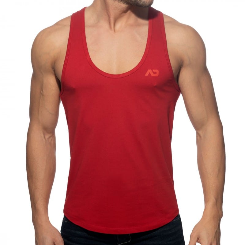 Addicted U-Neck Cotton Tank Top - Red | INDERWEAR