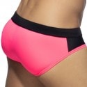 Addicted Spike Swim Briefs - Black - Neon Pink