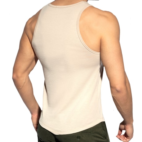 ES Collection Flame Tank Top - Beige