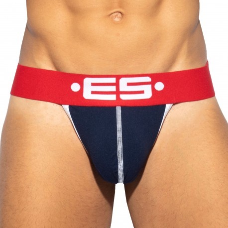 ES Collection Sportive Microfiber Thong - Navy