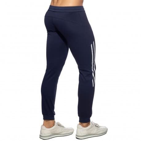 Double Zip Jogging Pants - Navy