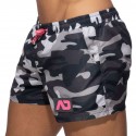 Addicted Short de Bain Camouflage Gris