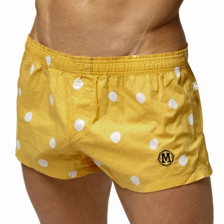 Polkadots Cotton Boxer Shorts - Camel