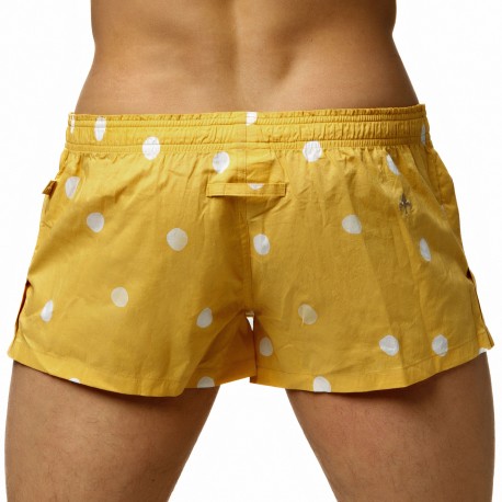 Polkadots Cotton Boxer Shorts - Camel