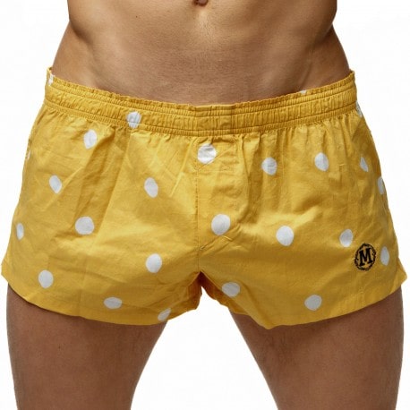 Polkadots Cotton Boxer Shorts - Camel