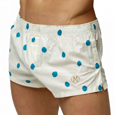 Polkadots Cotton Boxer Shorts - Ivory