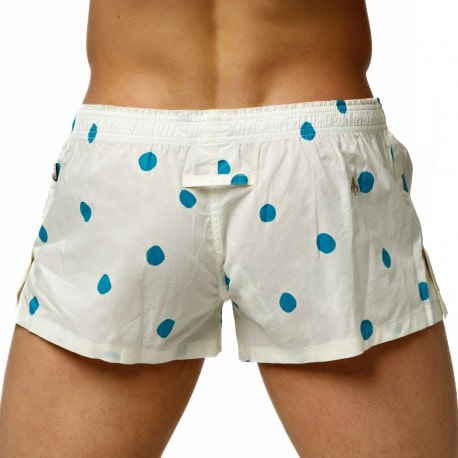 Polkadots Cotton Boxer Shorts - Ivory