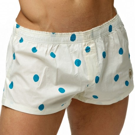 Polkadots Cotton Boxer Shorts - Ivory