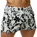 Marcuse Caleçon Mi-Long Coton Floral Noir